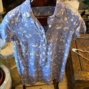 Urban Outfitters Blue Floral Shirt
